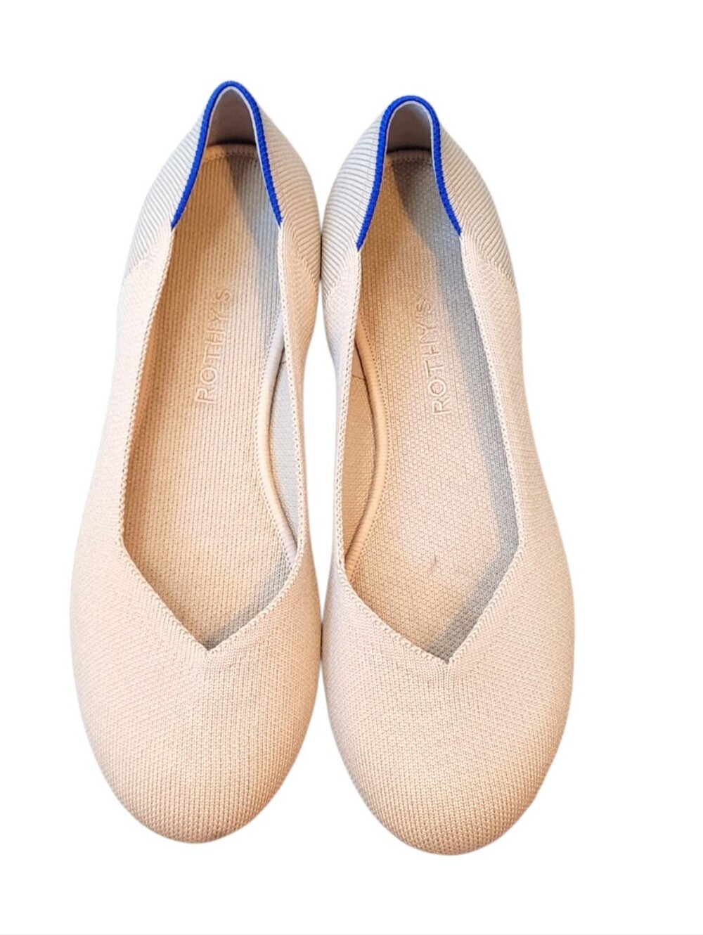 Rothy's Round Toe Nude Knit Ballet Flats Size W10